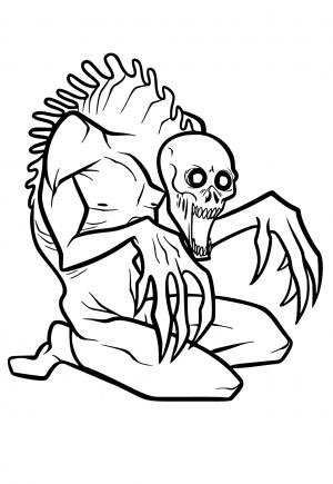 terrifying monster coloring pages printable jpg