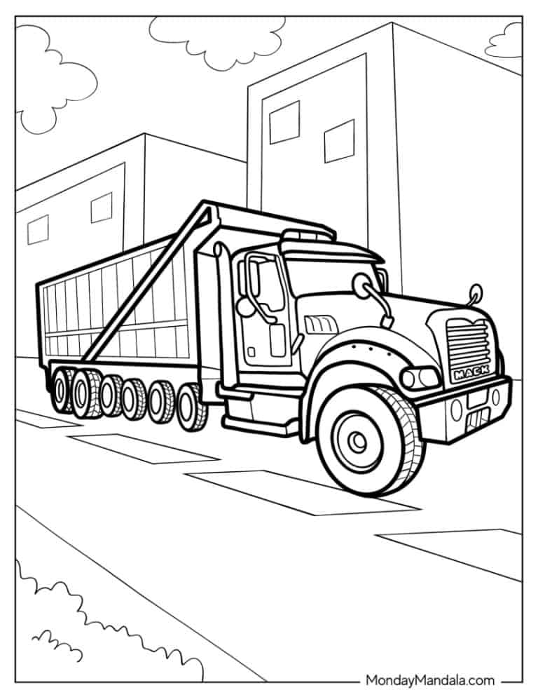 awesome truck coloring pages printable jpg