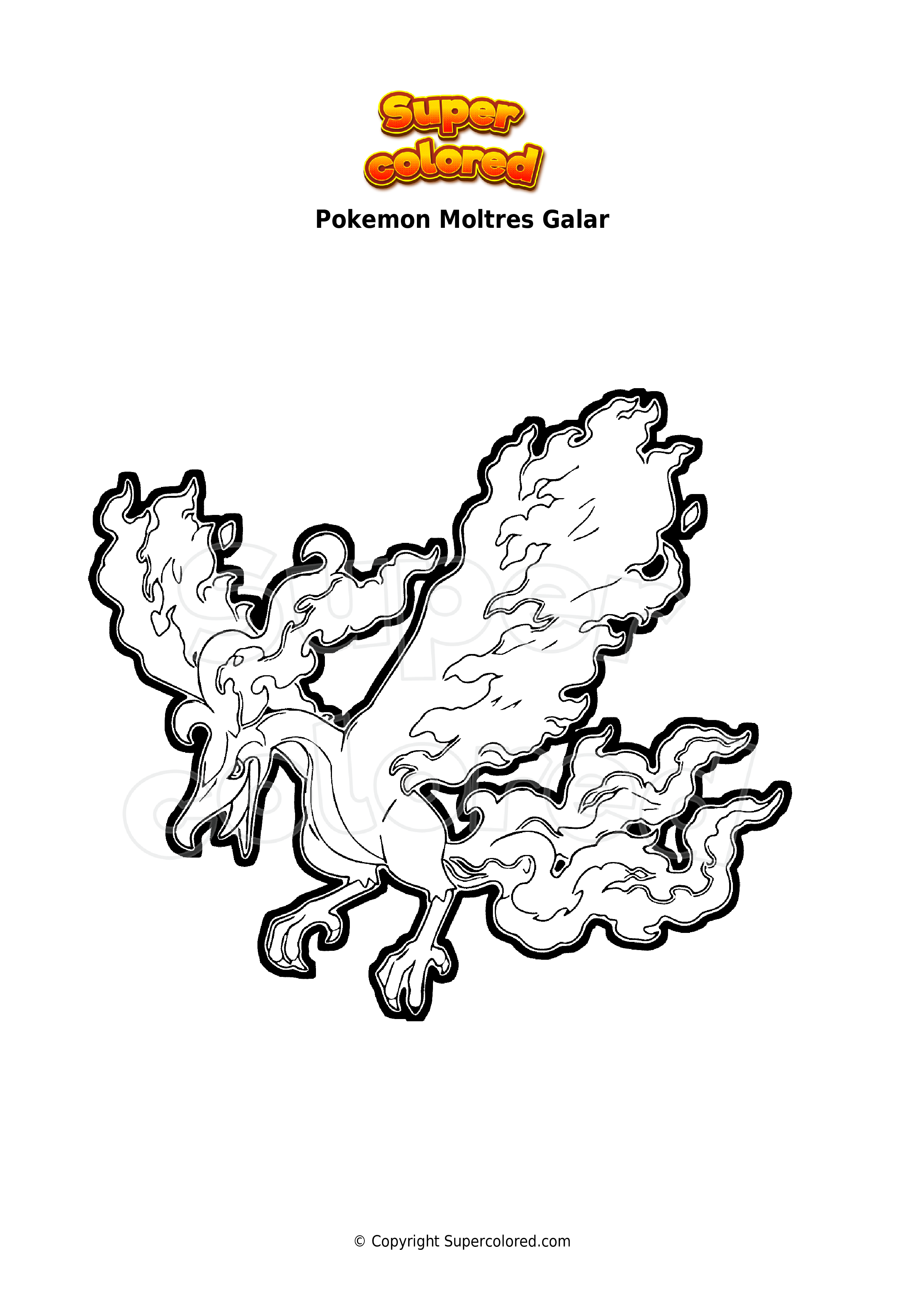 legendary zapdos coloring page printable jpg