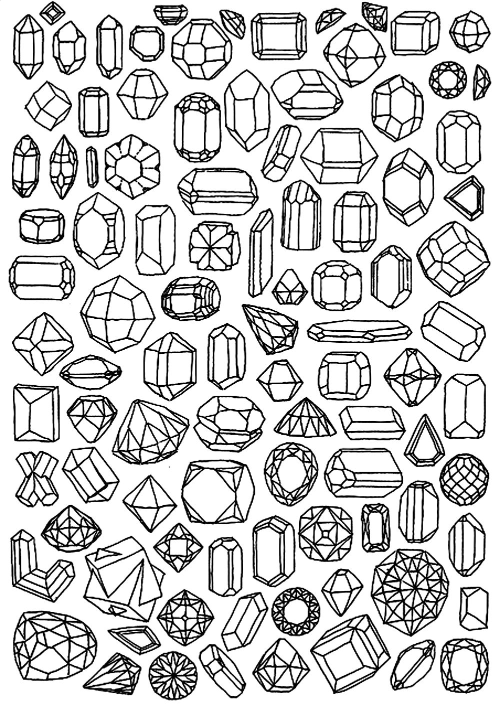 sparkling diamond coloring pages printable jpg