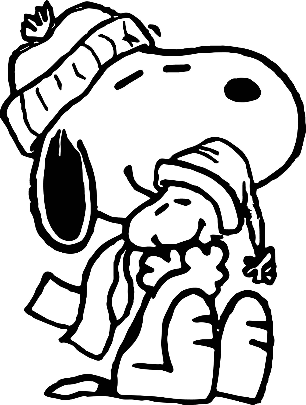 adorable snoopy coloring pages for kids printable jpg