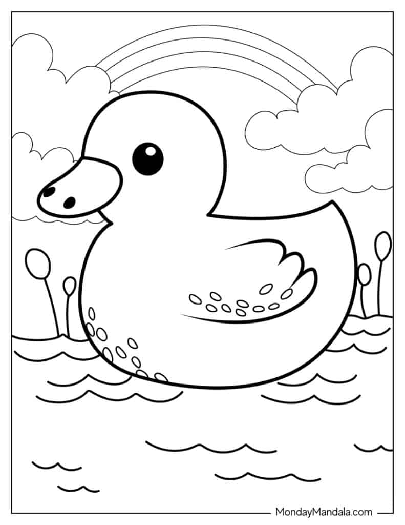 cute duck coloring pages printable jpg