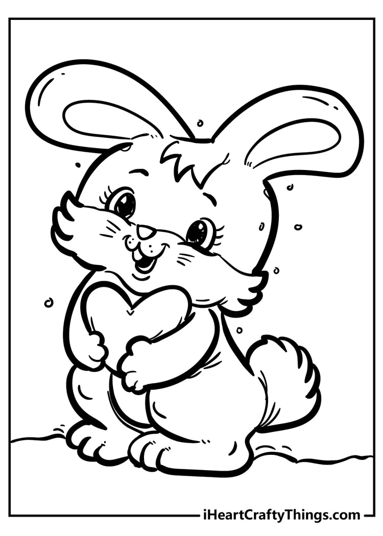 happy bunny coloring pages printable jpg