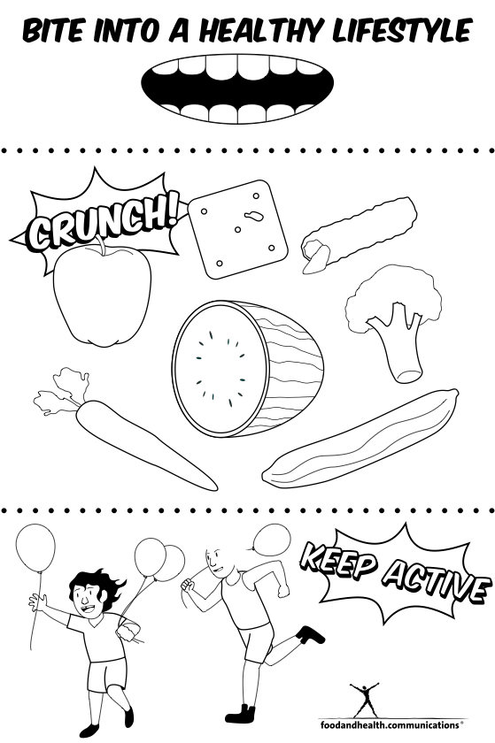 healthy lifestyle coloring pages printable jpg