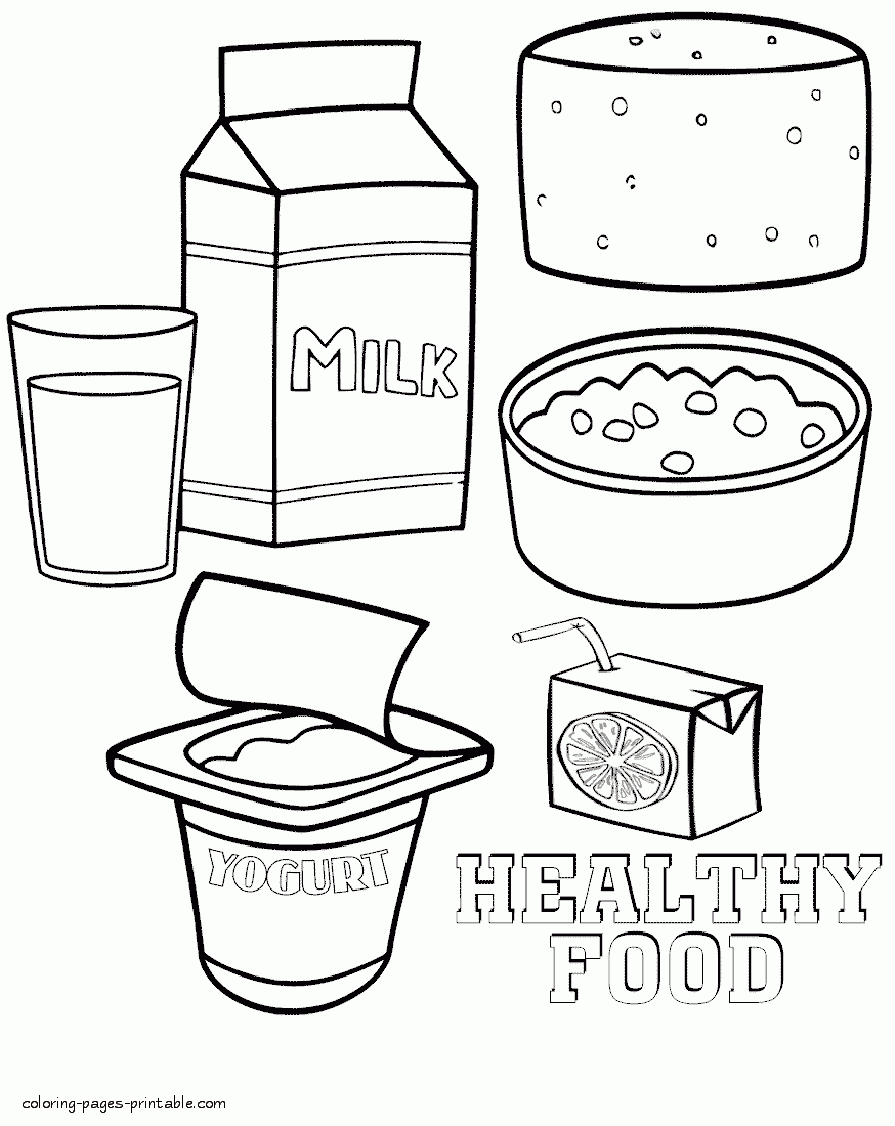 healthy lifestyle coloring pages printable jpg