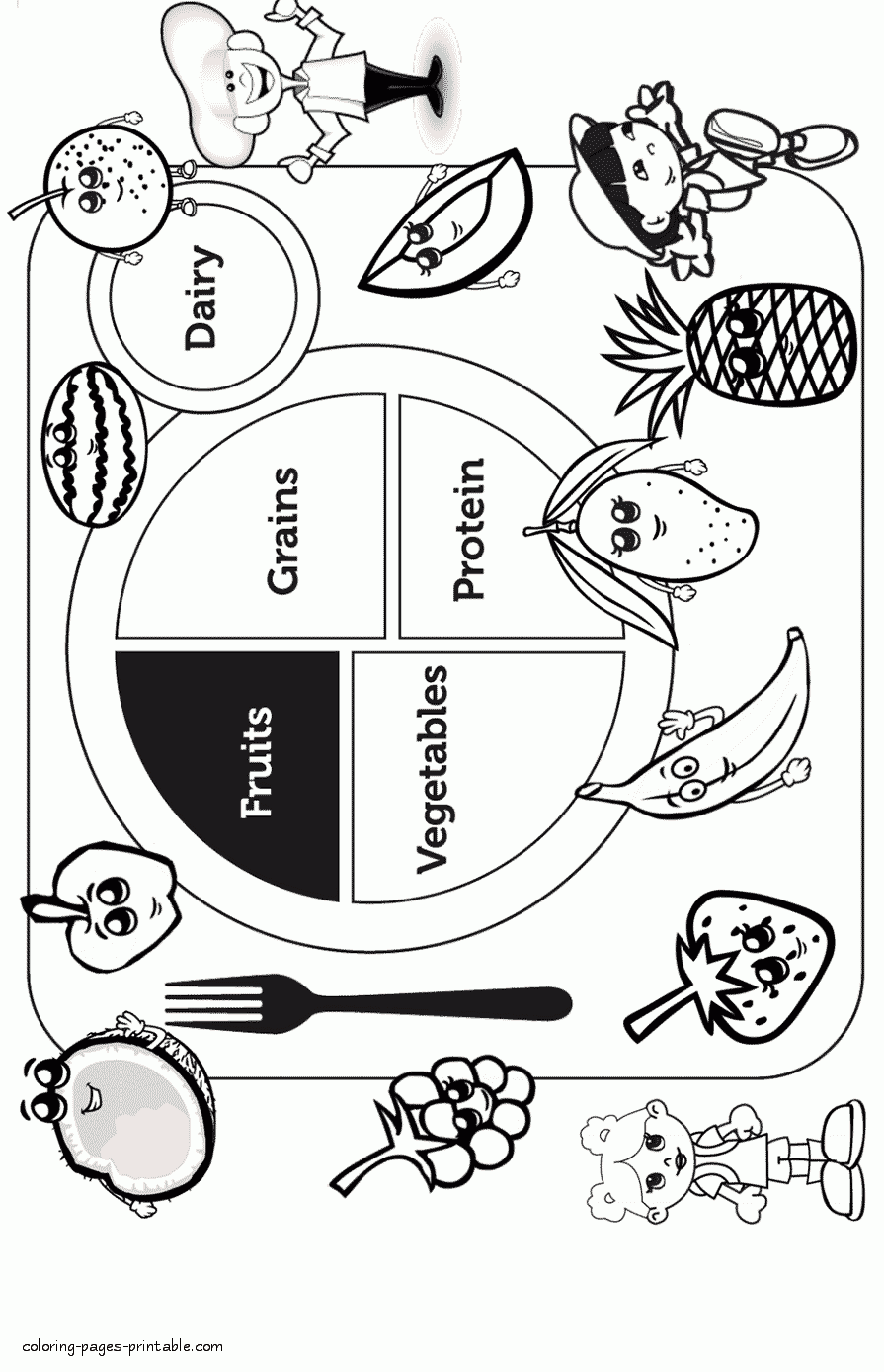 healthy lifestyle coloring pages printable jpg