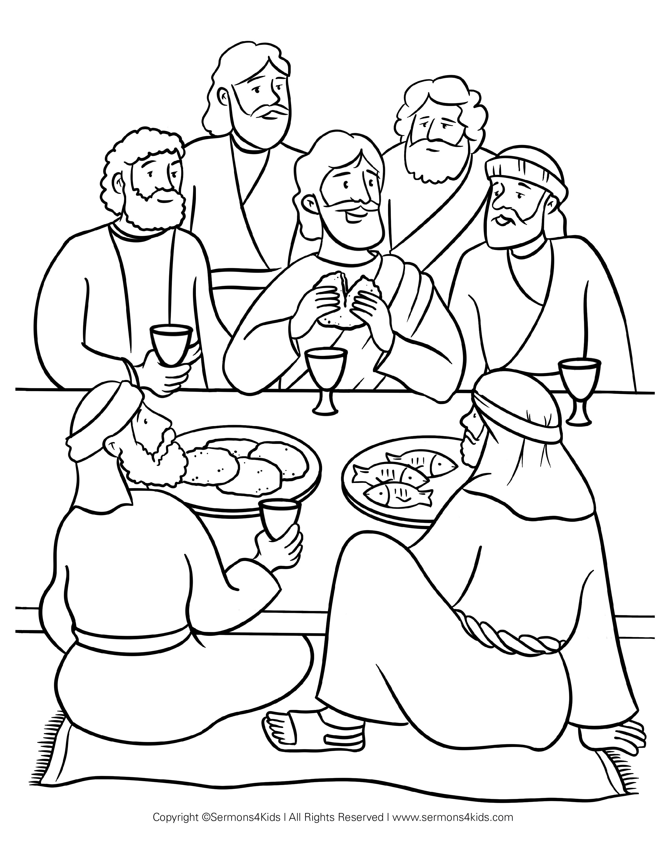 stunning last supper coloring pages printable jpg