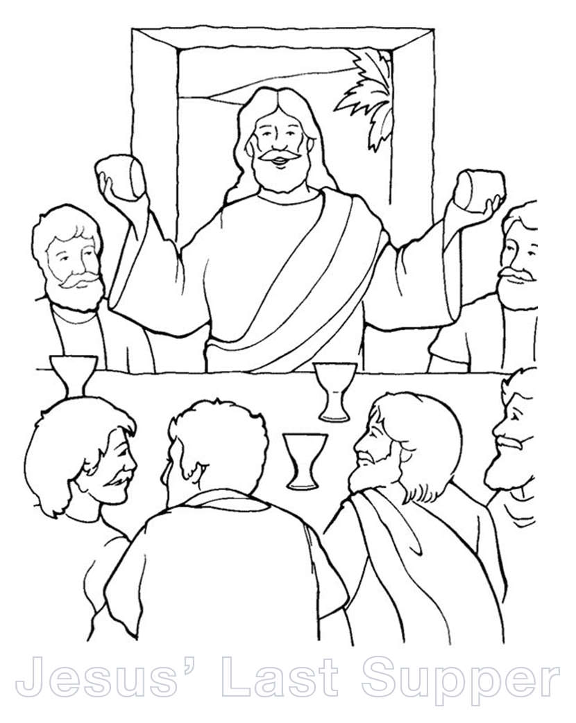 stunning last supper coloring pages printable jpg