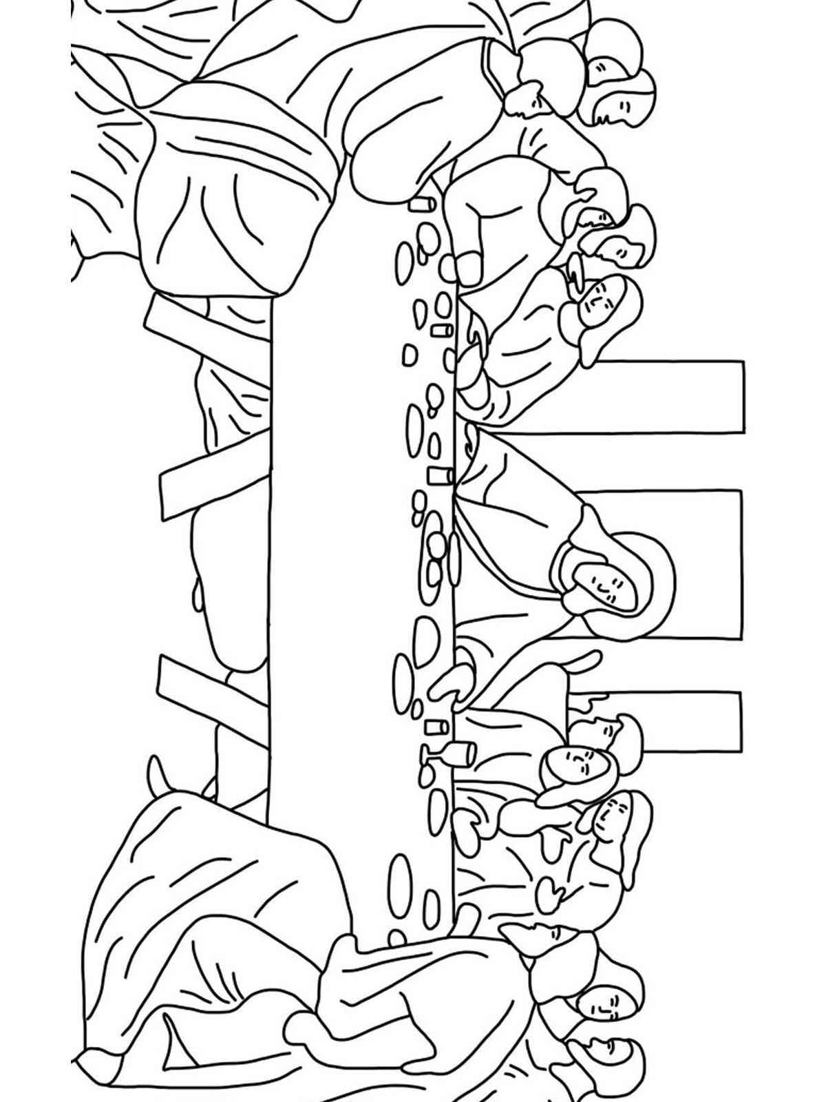 stunning last supper coloring pages printable jpg