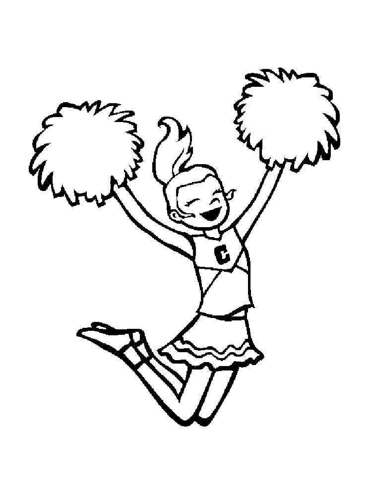 cheerleading pom poms coloring pages printable jpg