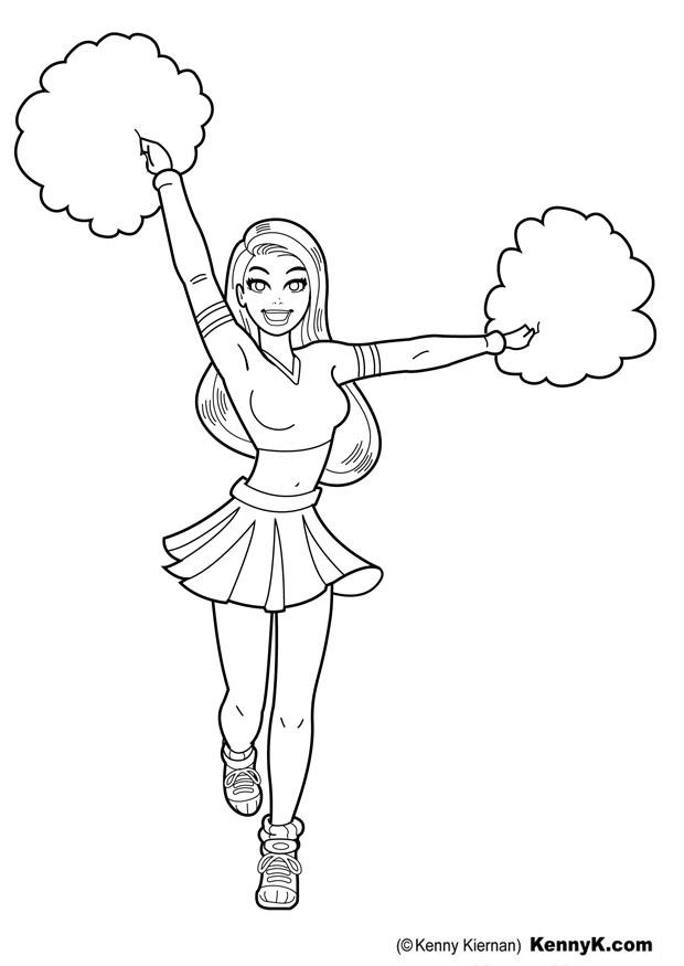 cheerleading pom poms coloring pages printable jpg