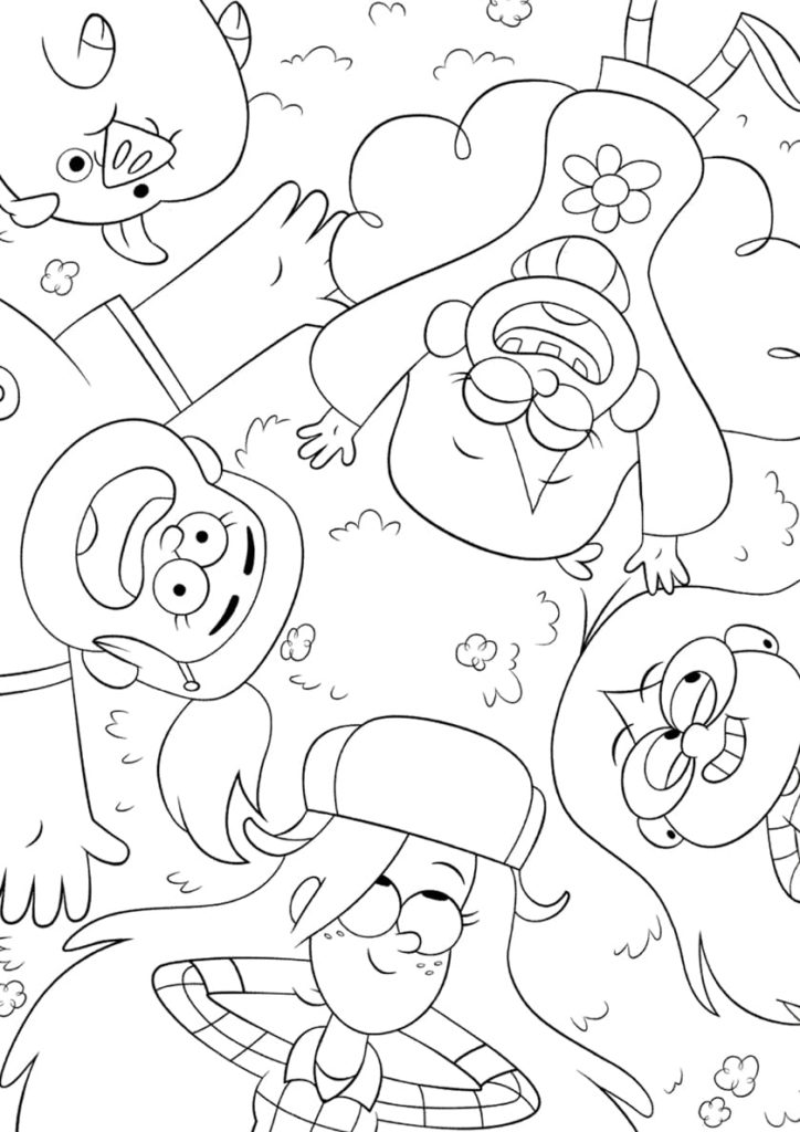 mysterious gravity falls coloring pages printable jpg