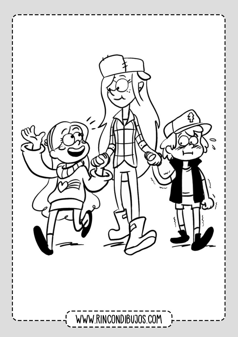 mysterious gravity falls coloring pages printable jpg