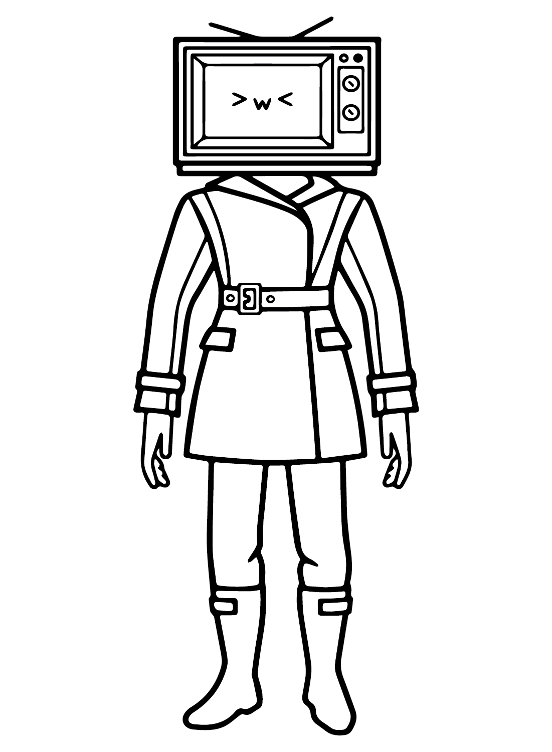 retro television coloring pages printable jpg