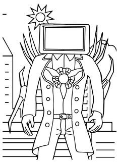 retro television coloring pages printable jpg