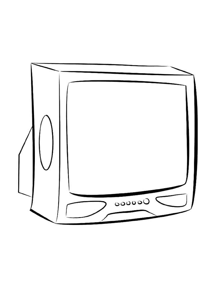 retro television coloring pages printable jpg