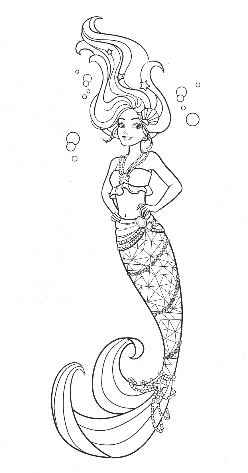 adorable barbie mermaid coloring pages free printable jpg