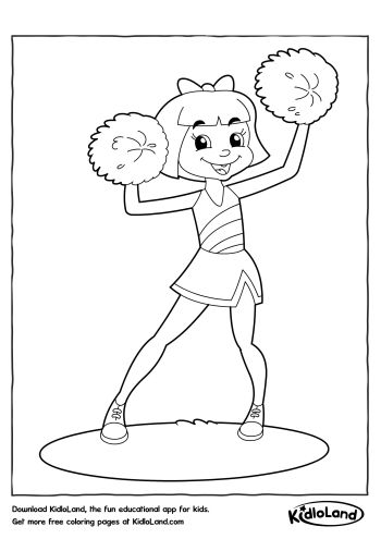 cheerful cheerleading coloring pages printable jpg