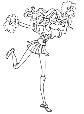 cheerful cheerleading coloring pages printable jpg