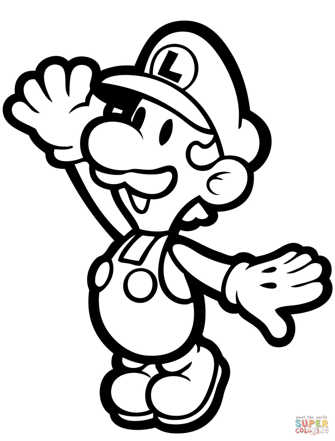 cute luigi coloring pages printable jpg