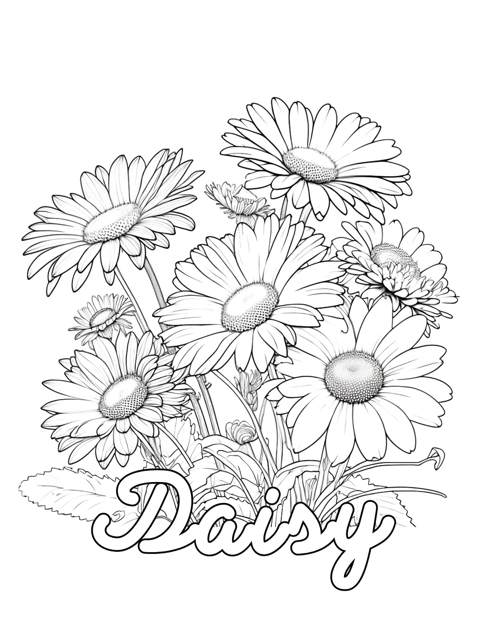 flower coloring pages for kids printable jpg