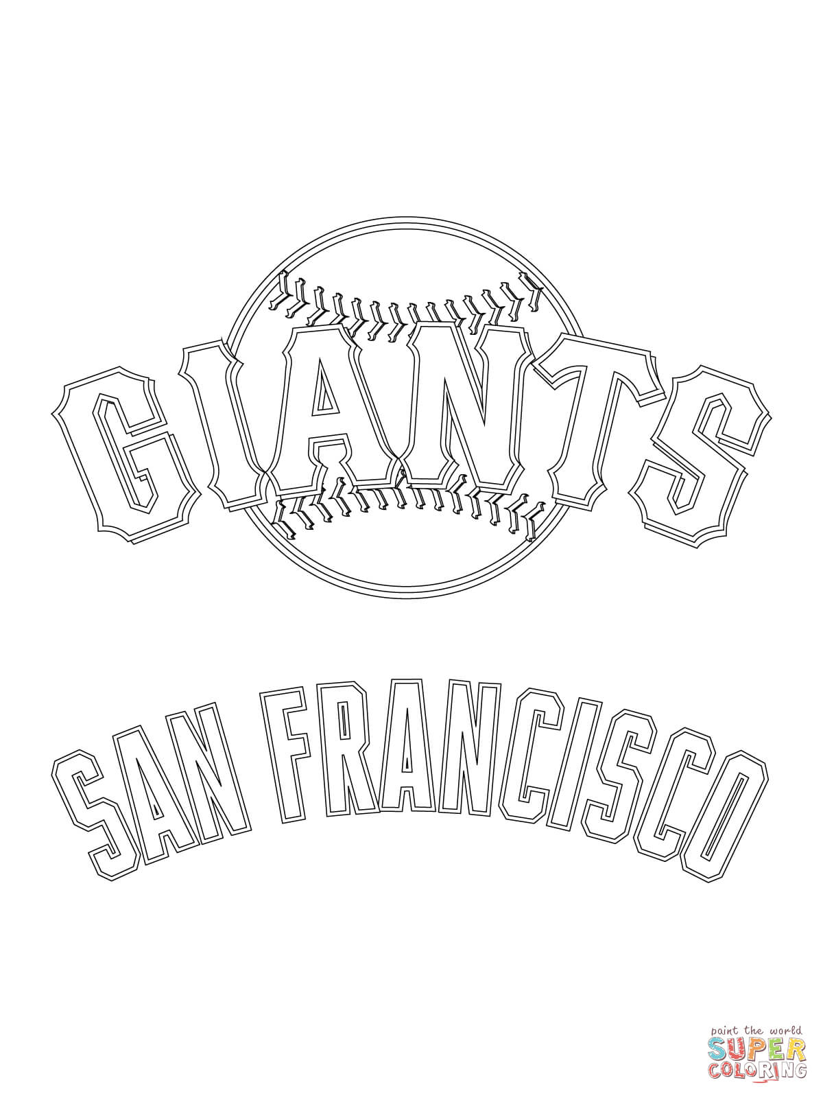 iconic giants logo coloring page printable jpg