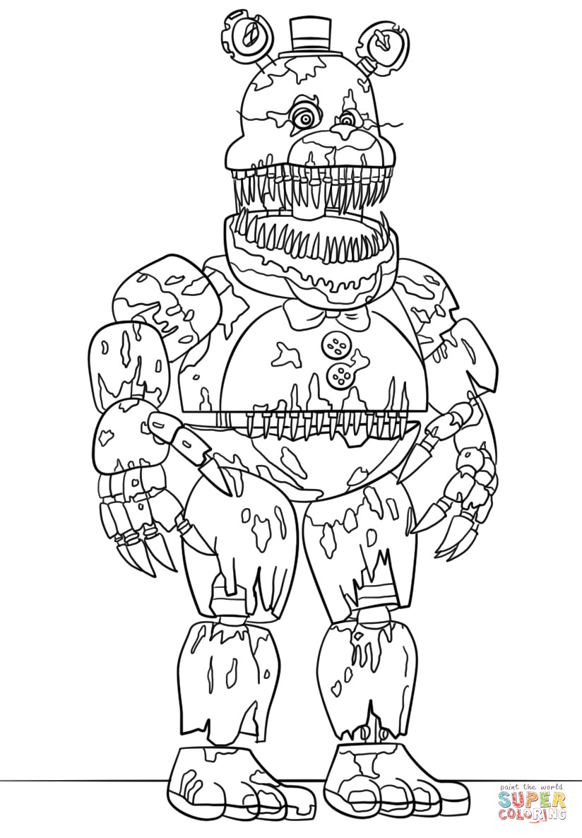 phantom foxy coloring pages printable jpg