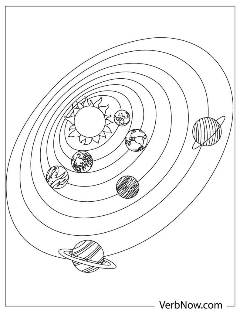 solar system planet mercury coloring page printable jpg