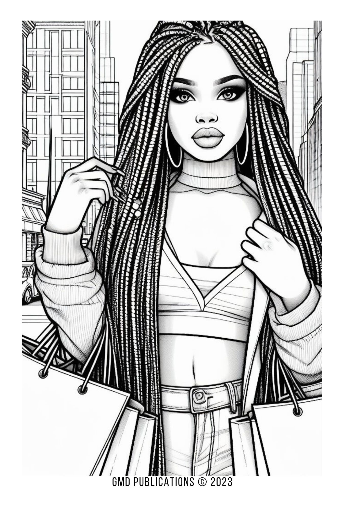 stylish girl baddie coloring pages printable jpg