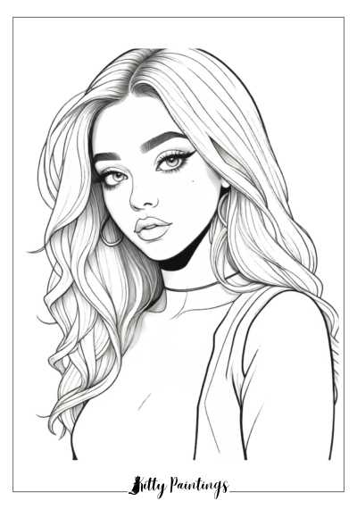 stylish girl baddie coloring pages printable jpg