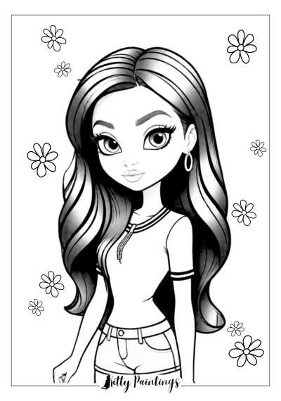 stylish girl baddie coloring pages printable jpg