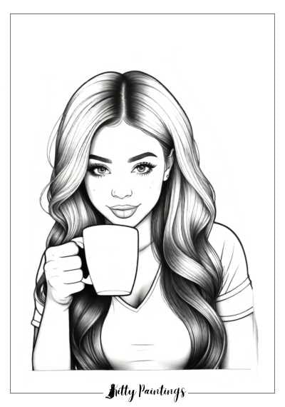 stylish girl baddie coloring pages printable jpg