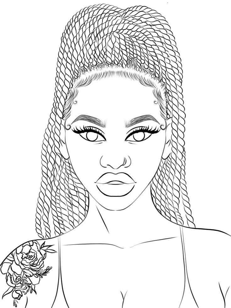 stylish girl baddie coloring pages printable jpg