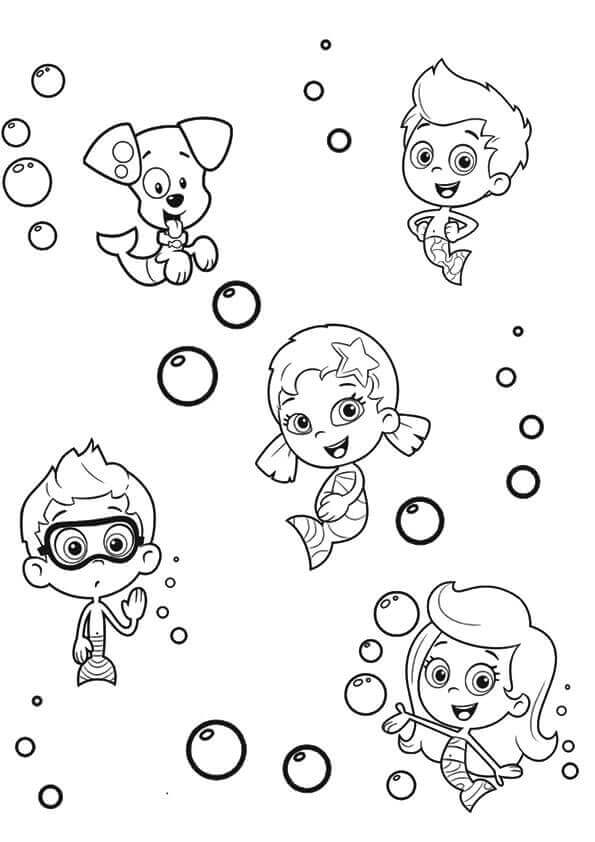 bubble guppies coloring pages printable jpg