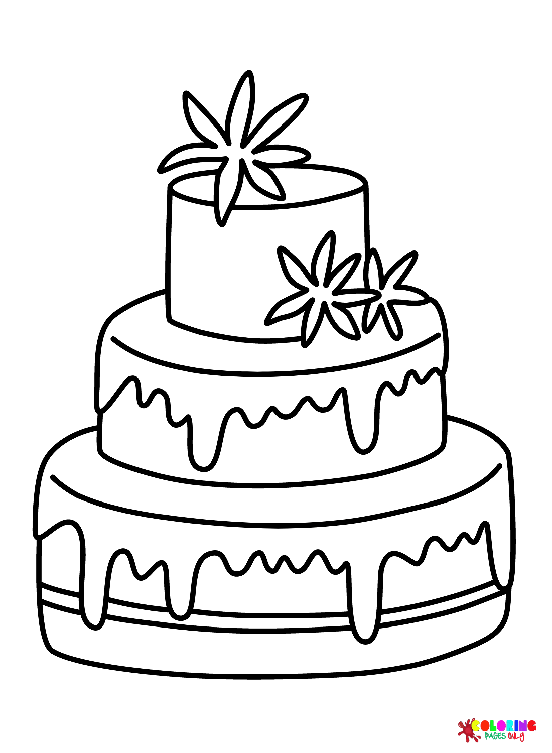 delightful wedding cake coloring pages printable jpg