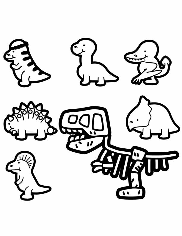 dinosaur clipart coloring pages printable jpg