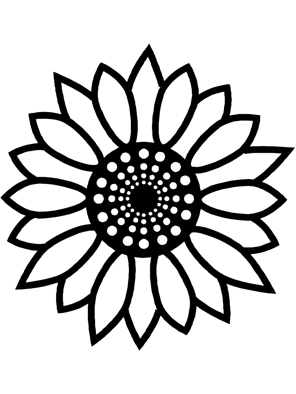 sunny sunflower coloring pages printable jpg