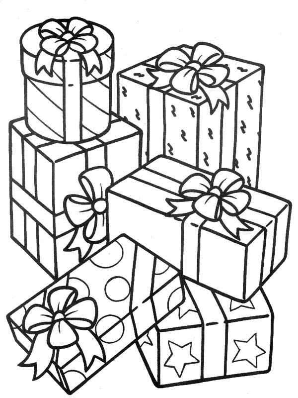 christmas gifts coloring pages printable jpg