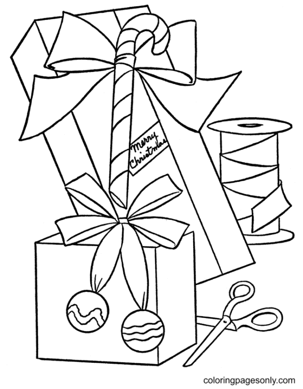 christmas gifts coloring pages printable jpg