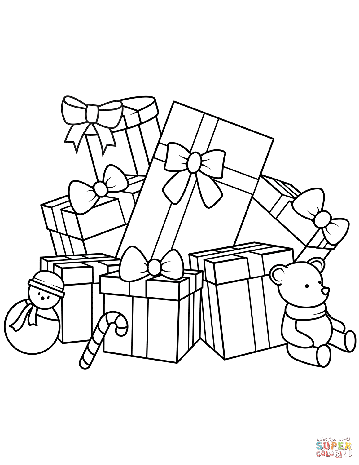 christmas gifts coloring pages printable jpg