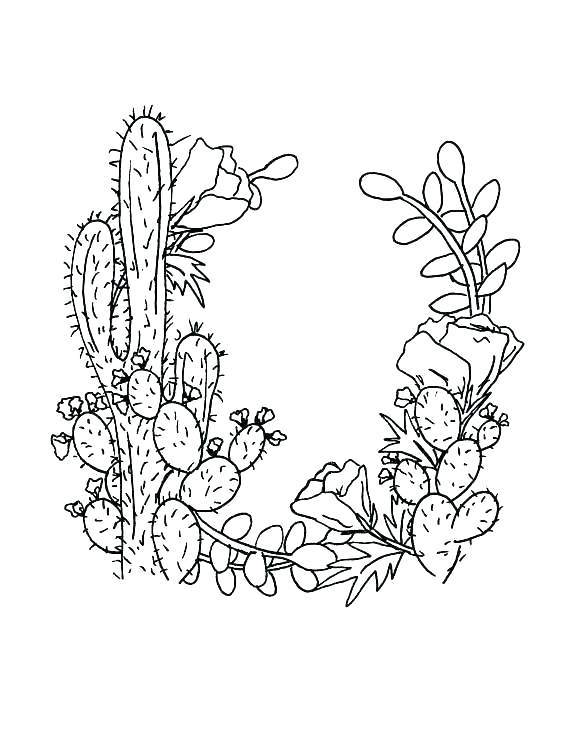 cute cactus coloring pages printable jpg