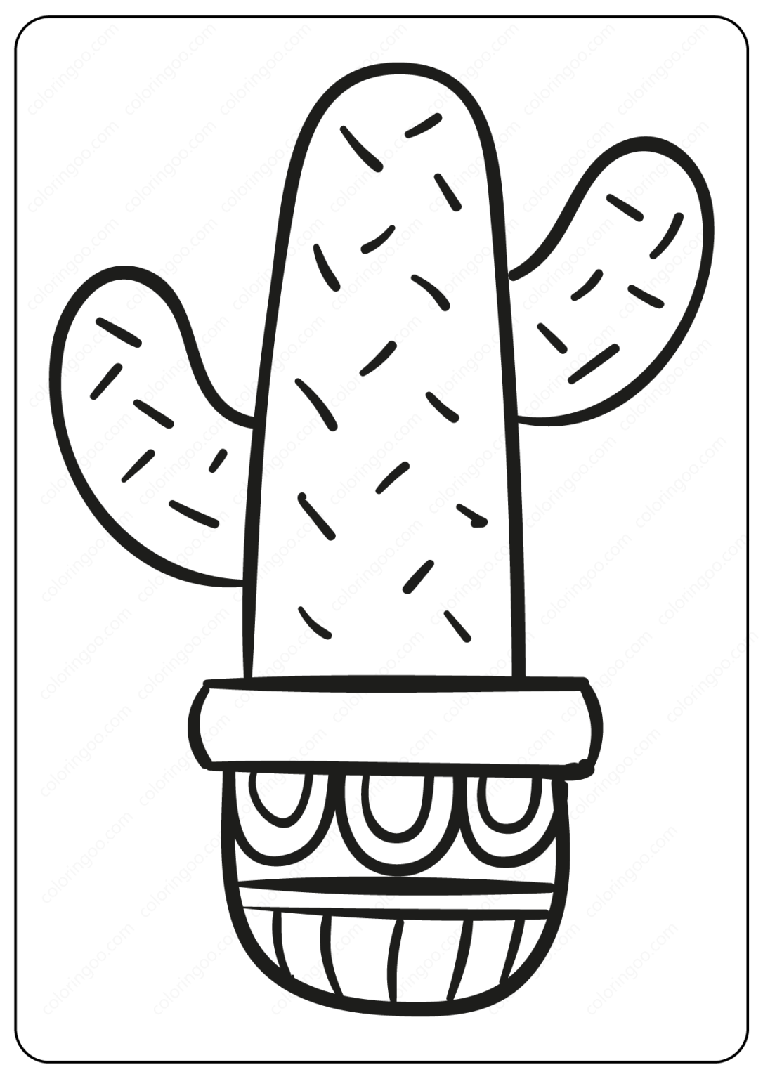 cute cactus coloring pages printable jpg