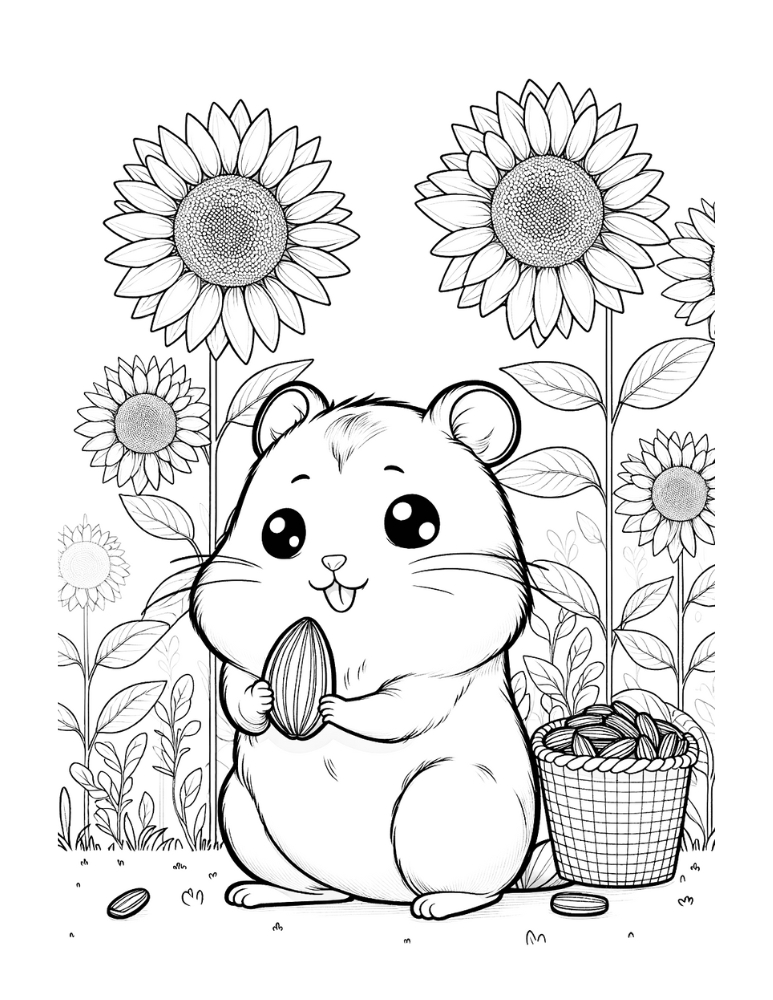 cute hamster coloring pages printable jpg