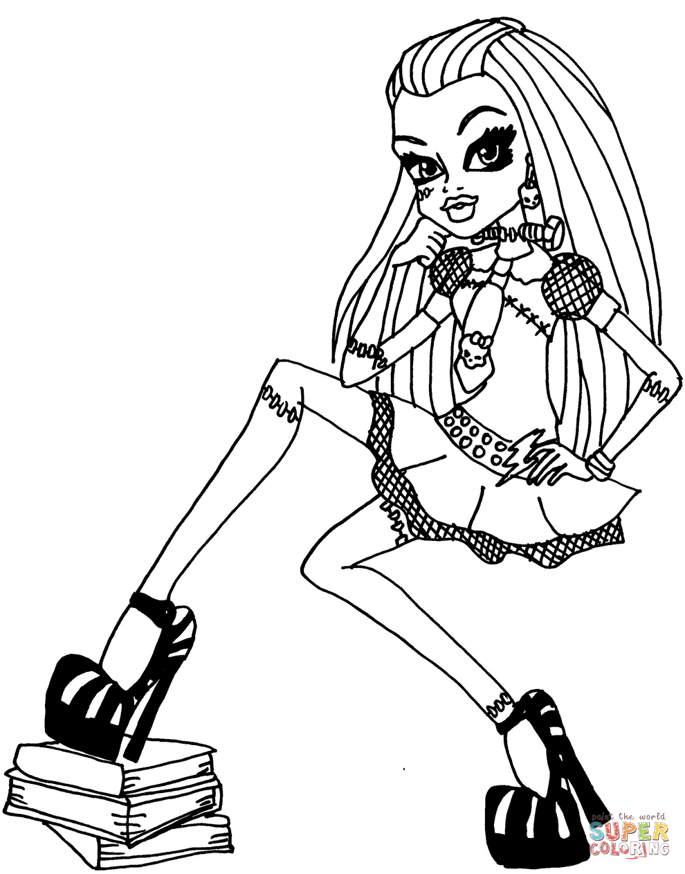 fun frankie stein coloring pages monster high printable jpg