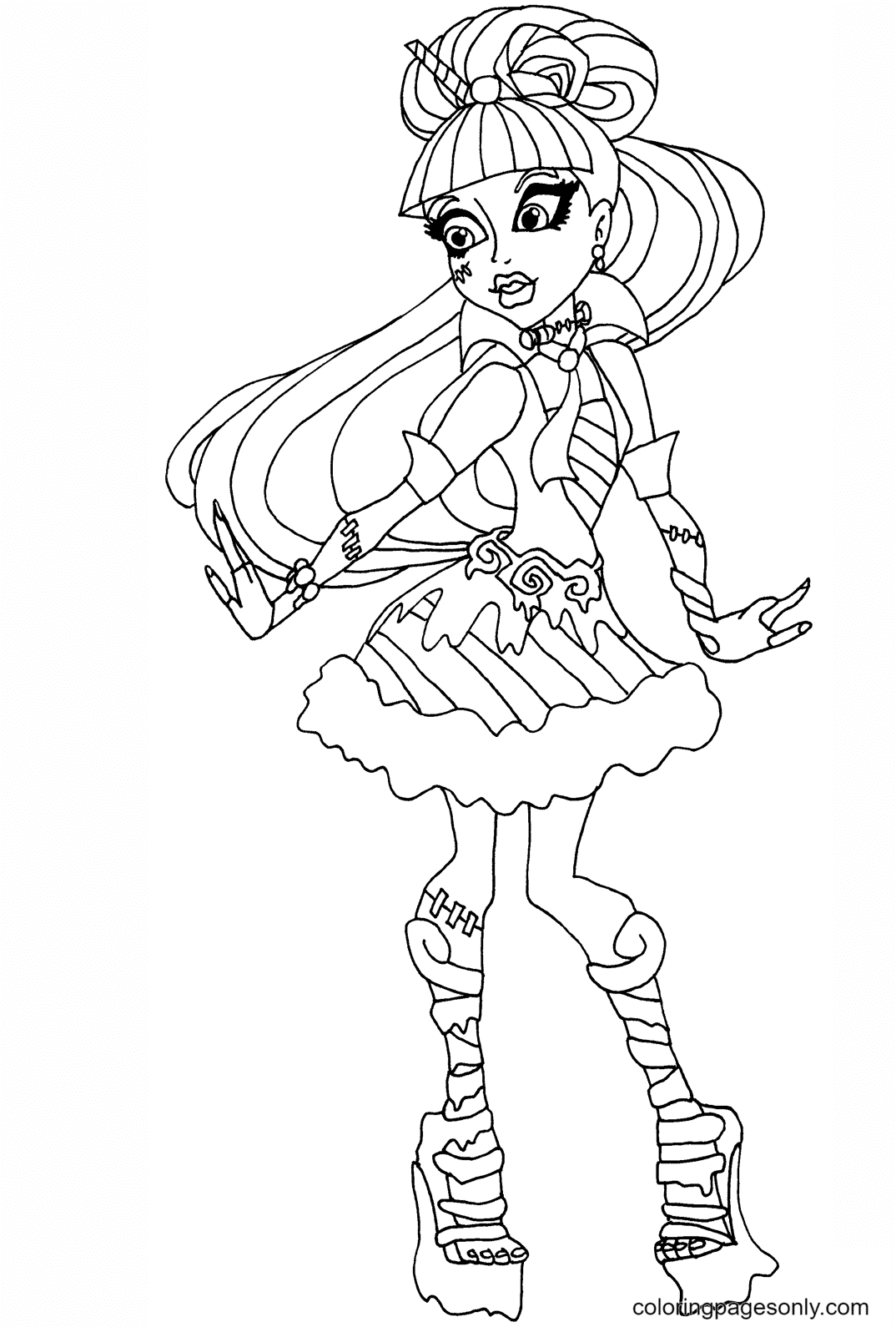 fun frankie stein coloring pages monster high printable jpg