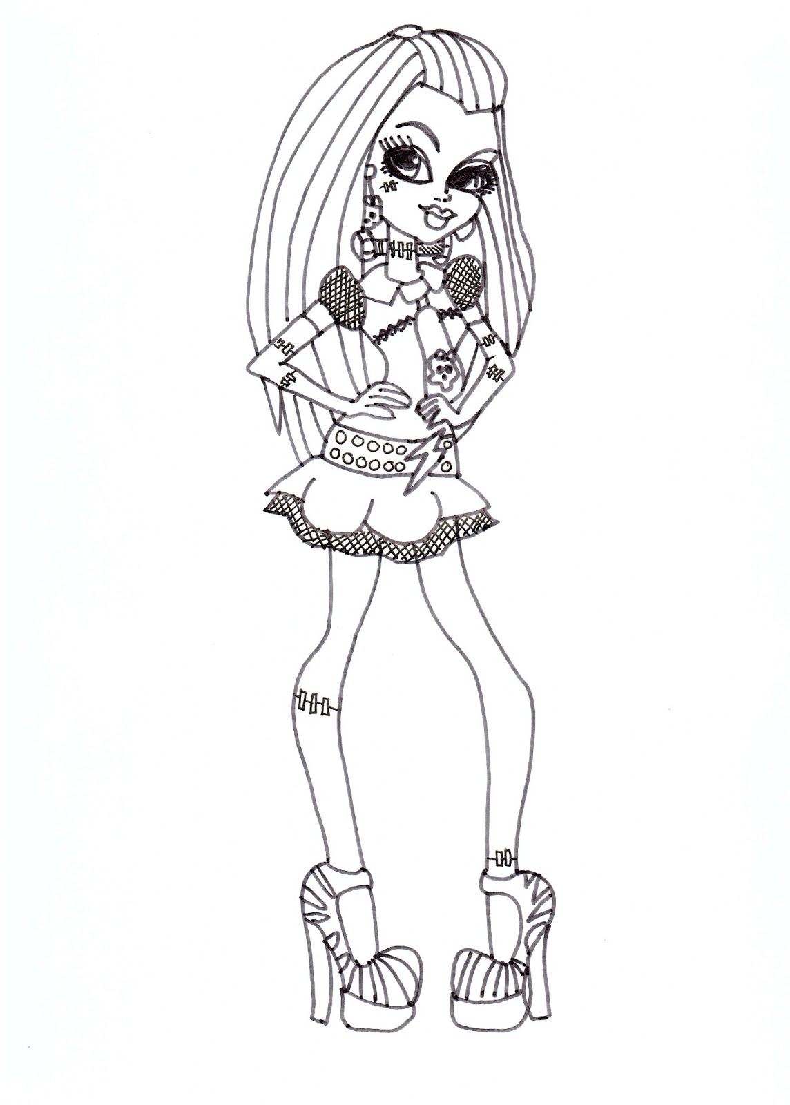 fun frankie stein coloring pages monster high printable jpg