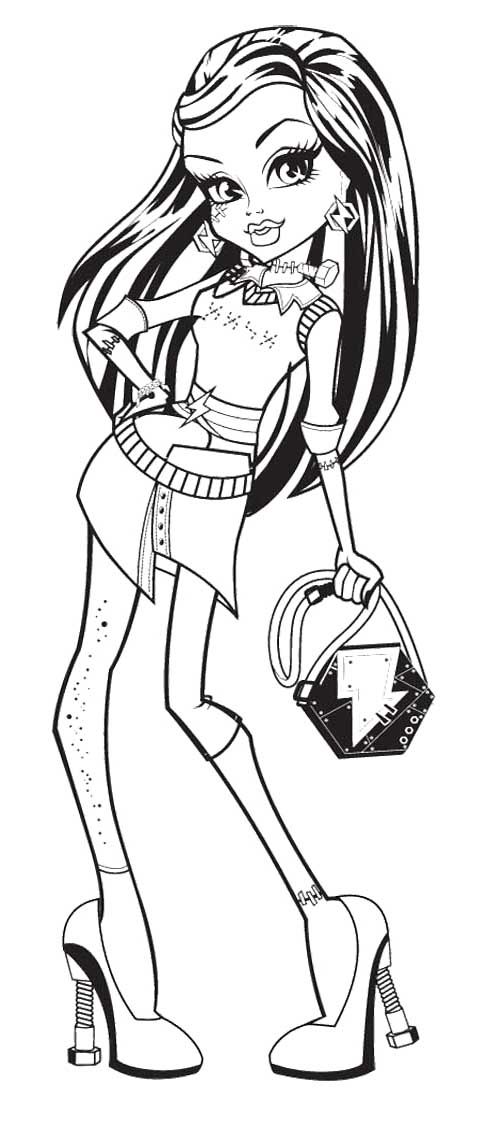 fun frankie stein coloring pages monster high printable jpg