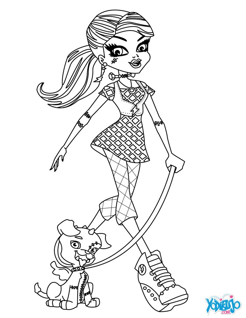 fun frankie stein coloring pages monster high printable jpg