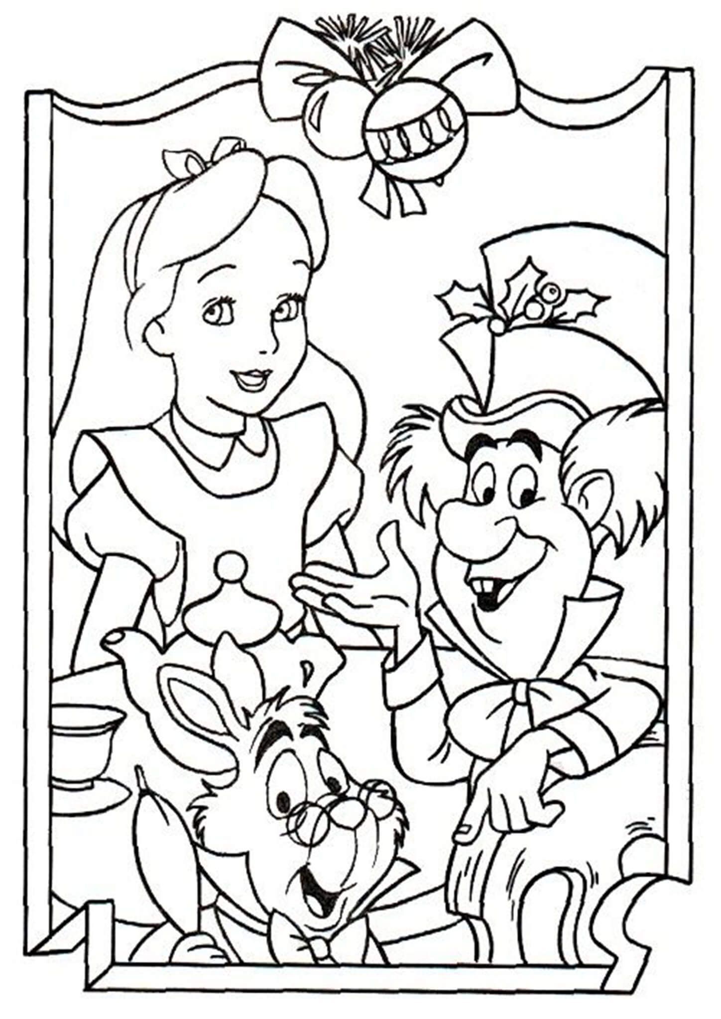 magical alice in wonderland coloring pages printable jpg