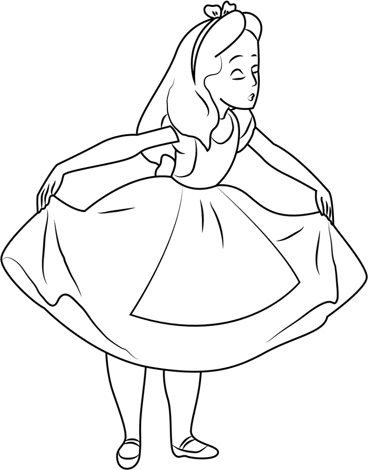 magical alice in wonderland coloring pages printable jpg